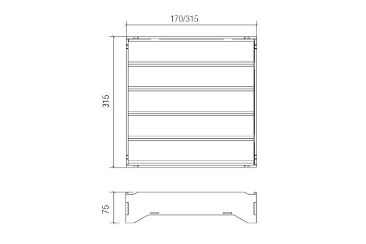 Stapelbares Vorlagetablar BTI 3/3