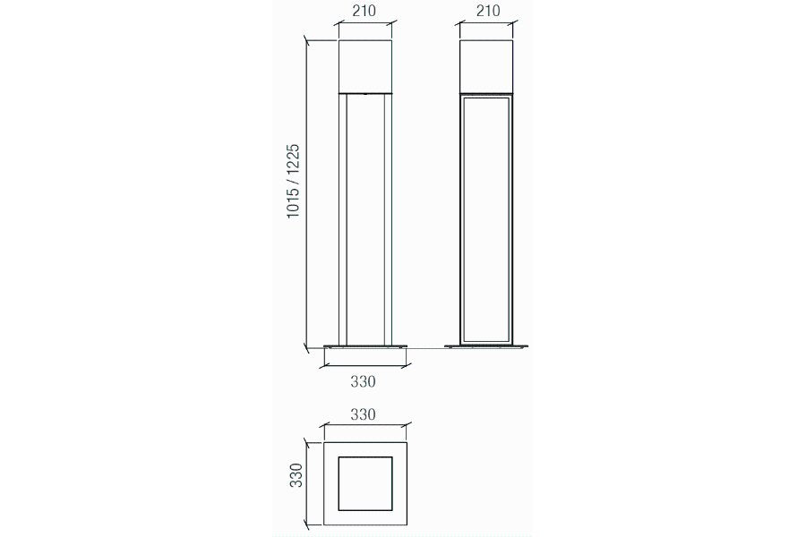 LL-STELA Standvitrine