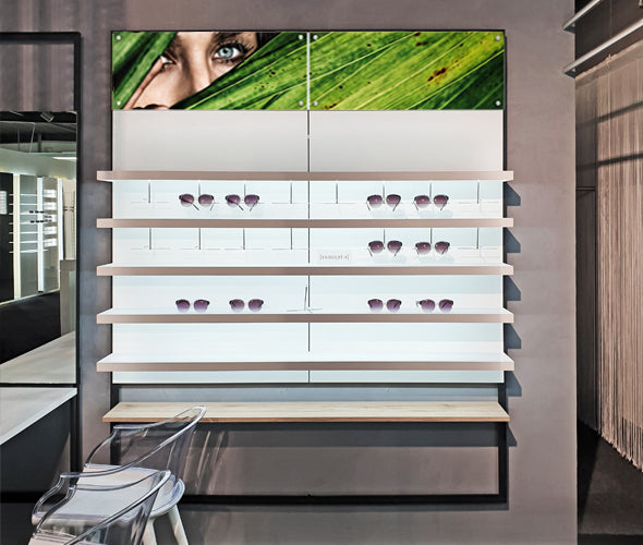 LL-FOLD UP / STRIPE / Poster-Paneele + Ablage Ausstellungsstück
