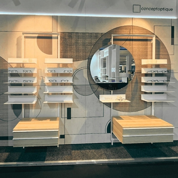 LL INDUSTRIAL L-Shelf Mirror LC 2 Set | exhibition piece