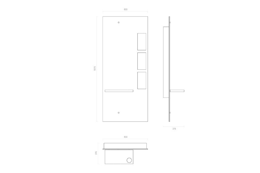 NEW MOON Wall-mounted workstation | Exhibition piece