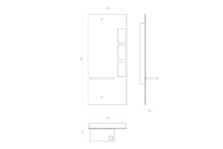 NEW MOON Wall-mounted workstation | Exhibition piece
