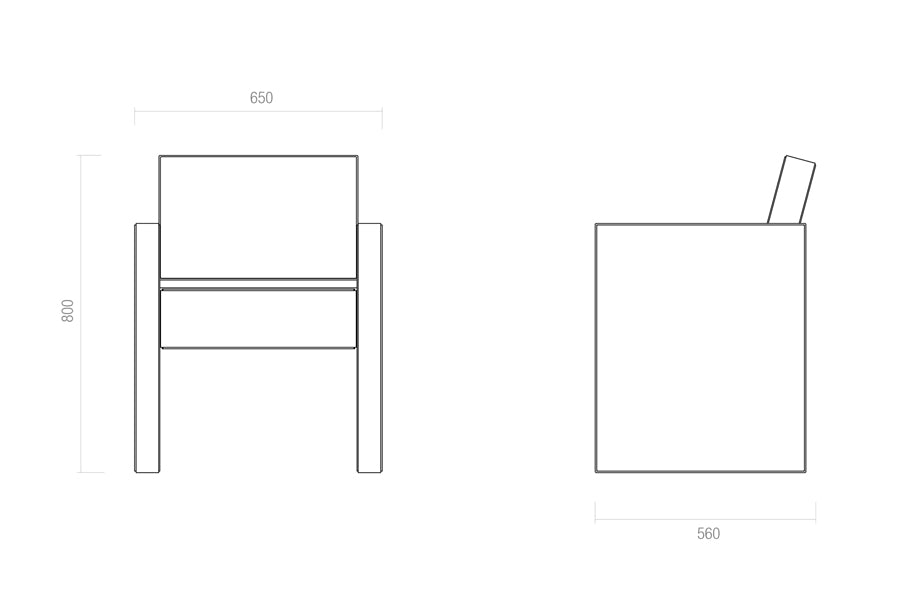SQUARE WR Waiting Chair | exhibition piece 