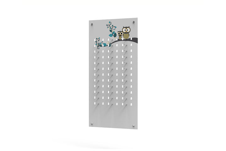 W PIN KID perforiertes Acrylglas-Paneel - H Niedliche Eulen - NEB