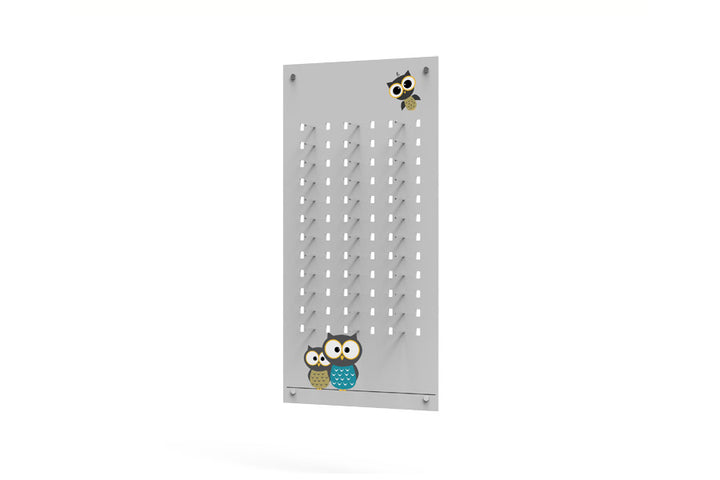 W PIN KID perforiertes Acrylglas-Paneel - G Niedliche Eulen - NEA